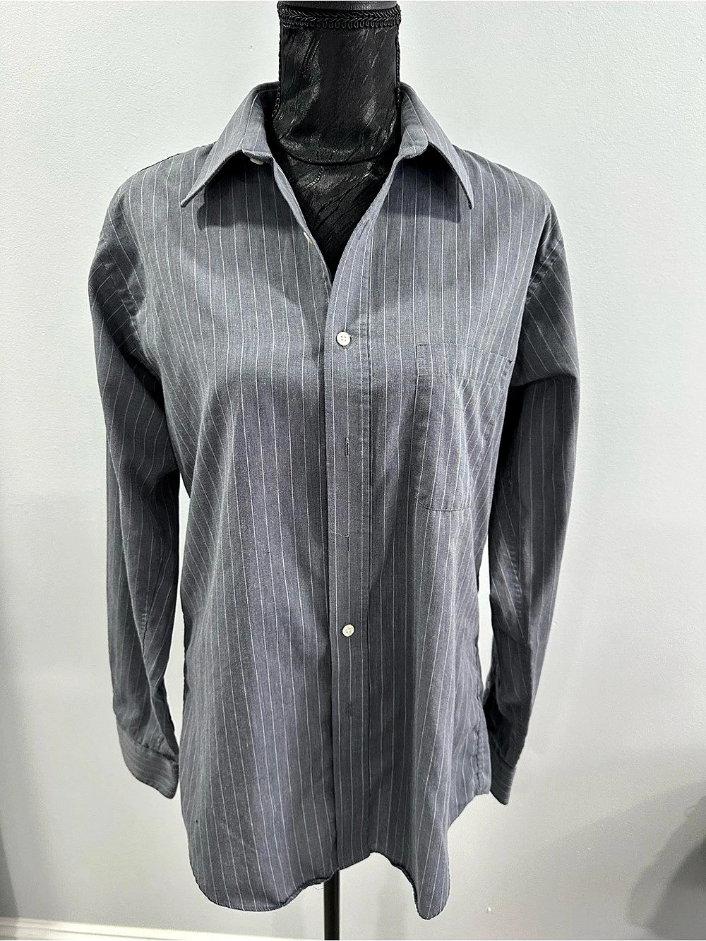 Pierre Cardin Men's Pinstripe Dress Shirt Size 15 Like New